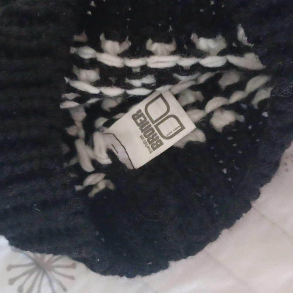 Broner Black and White Knit Beanie - Picture 2 of 3